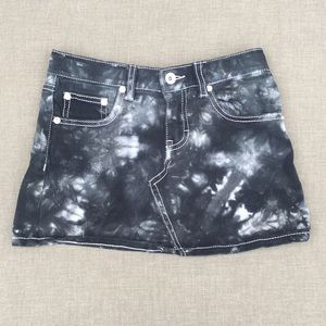 Tie dye jean skirt